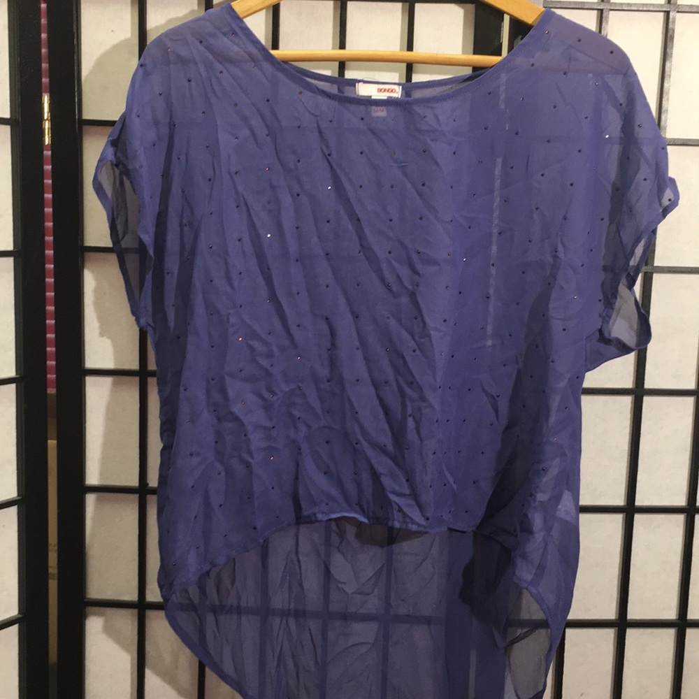 Bongo Hi Low Sheer Top Size M